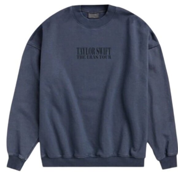 Official Taylor Swift The Era's Tour 2023 Blue Crewneck Size Large - Picture 1 of 4